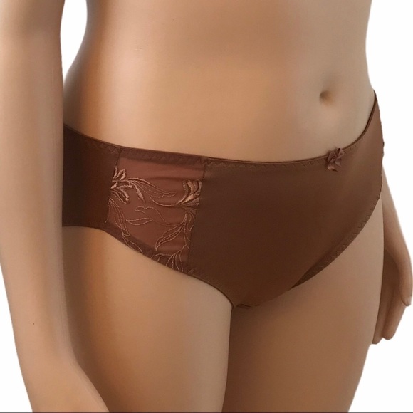 Elomi Kristie Plus Size Brief Panty Cocoa 3XL - Picture 2 of 12